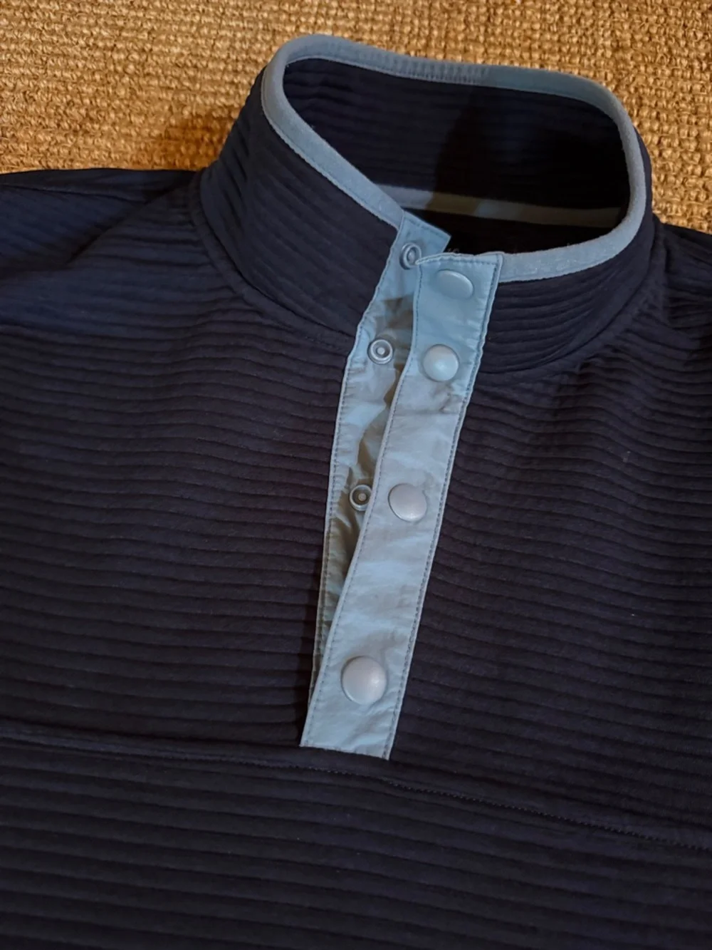 JCrew Navy Blue Pullover with Light Blue Trim XL